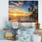 Designart - Paradise Tropical Island Beach with Palms - Extra Large Seascape Art Canvas